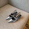 Women's Mid-Heel Open-Toe Sandals - 2025 Summer One-Strap Backless Design for Skirts - Trendy Fashion Footwear