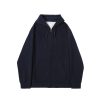 Women's Navy Blue Loose Hooded Sweatshirt, Wine Red Thick Zip-Up Cardigan, Light Gray JK Jacket for Spring & Autumn Fashion