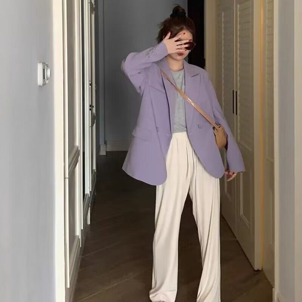 Women's Oversized Black Suit Jacket, Casual Loose Fit Blazer, High-End Feel, Plus Size, Spring Autumn 2025 Fashion