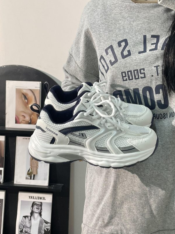 Women's Retro Chunky Dad Shoes - 2025 Summer Mesh Breathable Casual Sports Footwear with Soft Sole