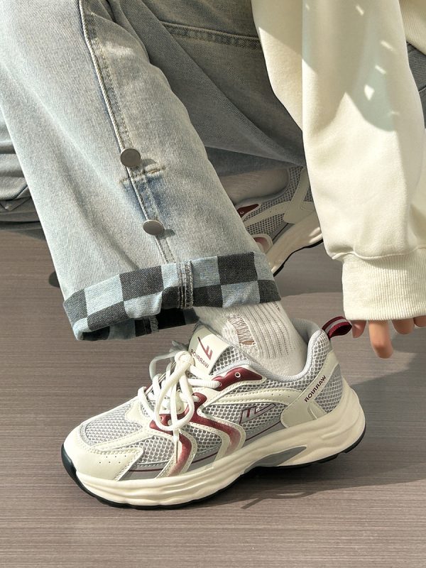 Women's Retro Chunky Dad Shoes - 2025 Summer Mesh Breathable Casual Sports Footwear with Soft Sole