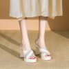 Women's Rhinestone Chunky Heels Summer Sandals, Waterproof Platform High Heels, Versatile Design for 2025 Fashion