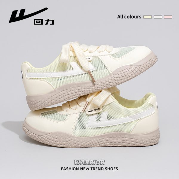 Women's Soft-Soled White Sneakers - Trendy Mesh Breathable Board Shoes for Summer 2025, Korean Style, Ins Fashion