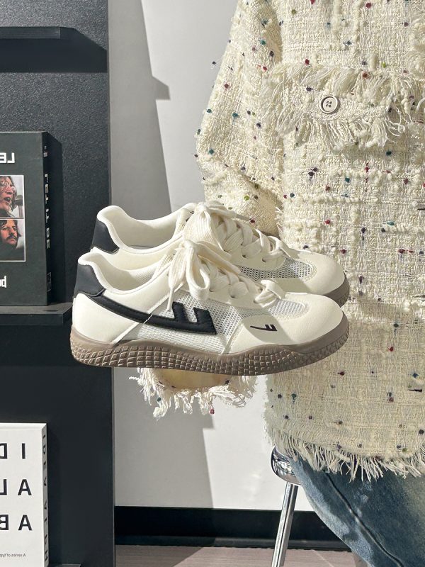 Women's Soft-Soled White Sneakers - Trendy Mesh Breathable Board Shoes for Summer 2025, Korean Style, Ins Fashion