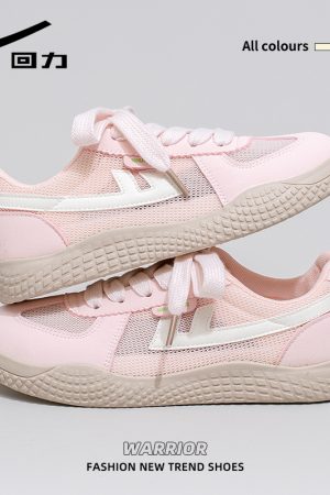 Women's Soft-Soled White Sneakers - Trendy Mesh Breathable Board Shoes for Summer 2025, Korean Style, Ins Fashion