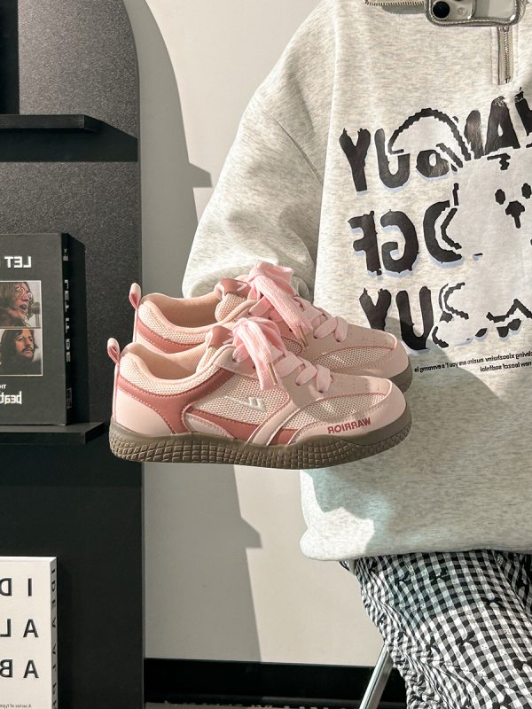 Women's Soft-Soled White Sneakers - Trendy Mesh Breathable Board Shoes for Summer 2025, Korean Style, Ins Fashion