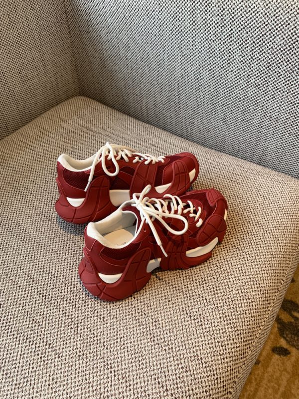 Women's Suede Leather Mesh Dad Shoes, 2025 Thick-Soled Breathable Sports Casual Sneakers, Trendy Y2K Style Footwear