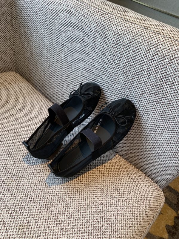 Women's Summer 2025 Mary Jane Shoes - Bowknot, Mesh, Flat, Square Toe, Shallow Mouth, National Style, Trendy Footwear