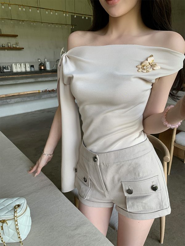 Women's Summer Cargo Shorts - Vintage American Style Mid-Waist Slim Fit Casual Pants for Hot Girl Aesthetic