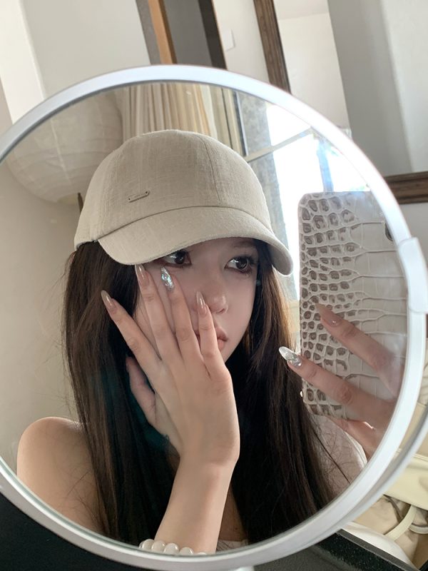 Women's Summer Linen Duckbill Hat - Breathable Octagonal Design for Sun Protection - Versatile Yuppie Old Money Style
