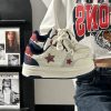 Women's Thick-Soled White Sneakers - Versatile Mesh Breathable Height-Increasing Trendy Shoes for Y2K Style