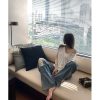 Women's Vintage Loose Ripped Straight Leg Jeans in Yuppie Casual Style - Summer 90s Vibe