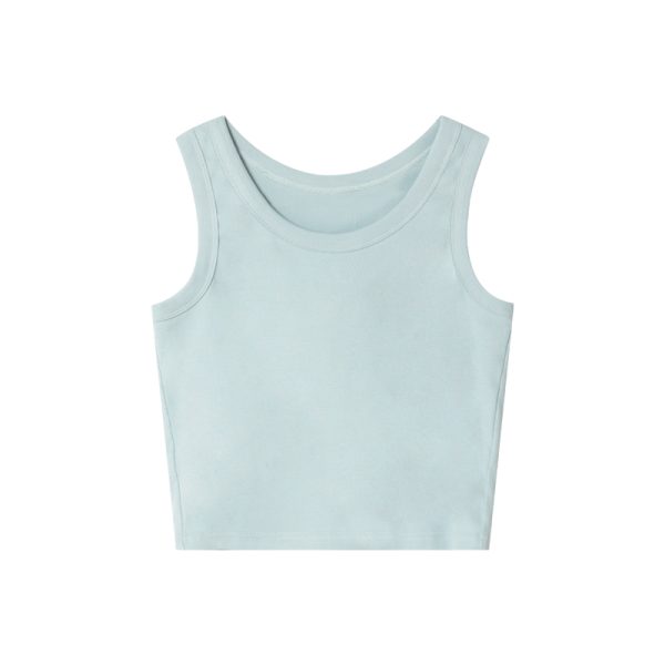 Women's Wide-Edged Round Neck Slim-Fit Short Vest Camisole Top - Summer 2025 Fashion, Trendy Casual Style