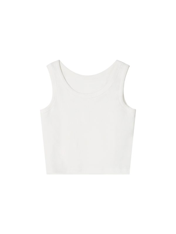 Women's Wide-Edged Round Neck Slim-Fit Short Vest Camisole Top - Summer 2025 Fashion, Trendy Casual Style