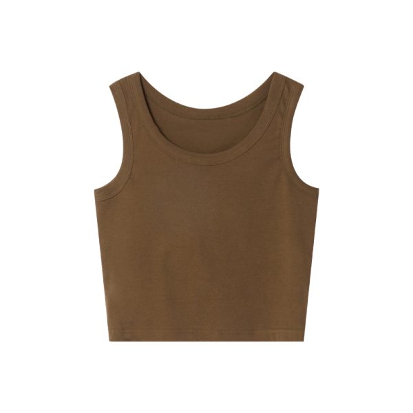 Women's Wide-Edged Round Neck Slim-Fit Short Vest Camisole Top - Summer 2025 Fashion, Trendy Casual Style