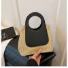 Woven Bucket Bag for Women - Handheld Tote for Work, Classes, and Vacations - Stylish Multi-Use Lunch Box Carrier