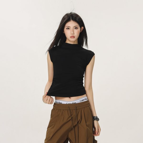 Y2K Casual Sleeveless Top for Women - High-End Feel Beer Captain American Style