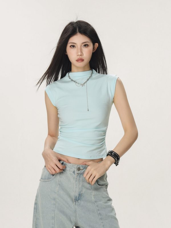 Y2K Casual Sleeveless Top for Women - High-End Feel Beer Captain American Style
