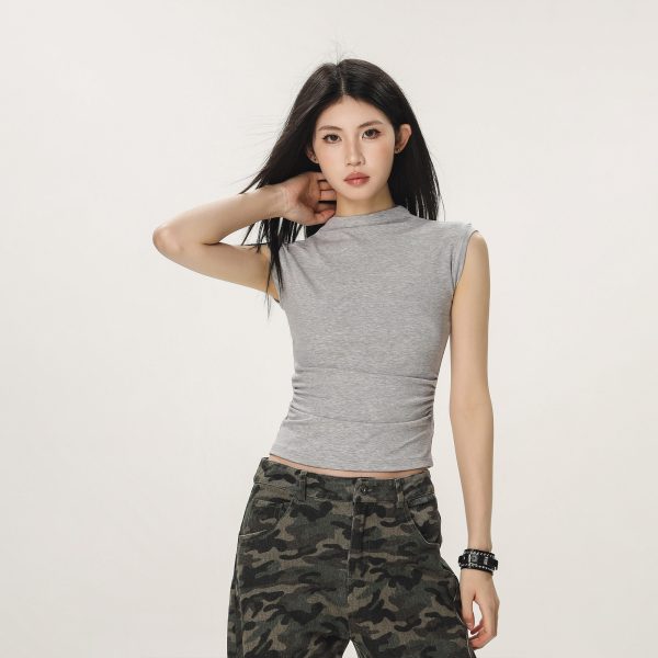 Y2K Casual Sleeveless Top for Women - High-End Feel Beer Captain American Style