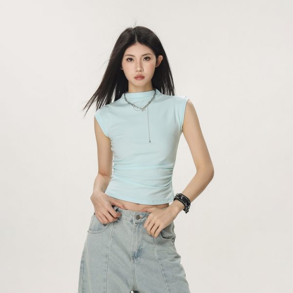 Y2K Casual Sleeveless Top for Women - High-End Feel Beer Captain American Style