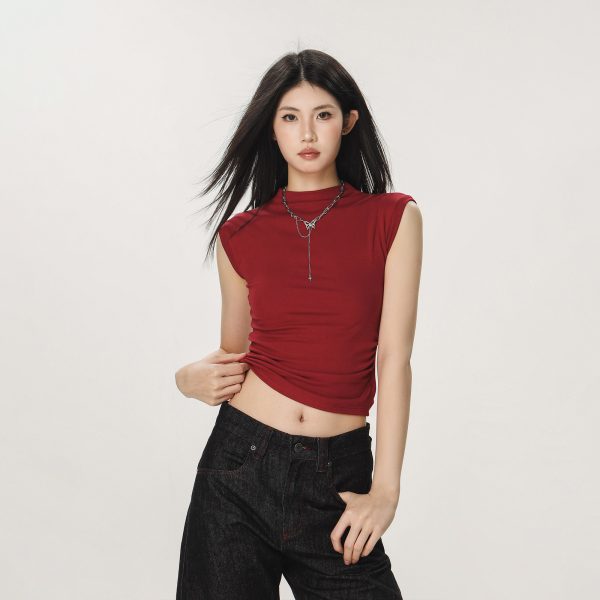 Y2K Casual Sleeveless Top for Women - High-End Feel Beer Captain American Style