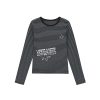 Y2K Color-Block Striped Long Sleeve Tee for Women - Autumn 2024 Trendy Base Top